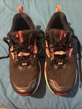 Brooks Trail Running Shoes in Black with Pink Accents